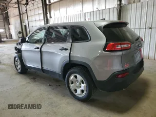 2015 Jeep Cherokee Sport with VIN 1C4PJMAB1FW593571, listed as a Copart auction lot 53024905 with 83,299 mi miles and Salvage title. Bid and sale history available at DreamBid. Image 2.