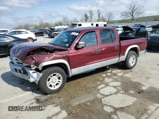 2003 Dodge Dakota SLT with VIN 1D7HL48N43S168353, listed as a Copart auction lot 51313975 with 213,540 mi miles and Salvage Title. Bid and sale history available at carsss.com. Image 1.