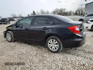 2012 Honda Civic LX with VIN 19XFB2F57CE069900, listed as a Copart auction lot 51695095 with 156,382 mi miles and Salvage Title. Bid and sale history available at DreamBid. Image 2.