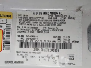 2015 Lincoln MKZ Hybrid with VIN 3LN6L2LUXFR606809, listed as a IAAI auction lot 41976918 with 169,999 mi miles and . Bid and sale history available at DreamBid. Image 9.