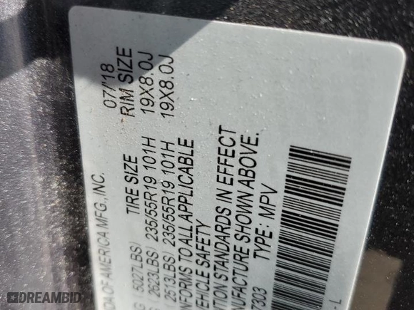 2019 Acura RDX w/Advance Pkg with VIN 5J8TC2H71KL007303, listed as a Copart auction lot 47179435 with 107,465 mi miles and Salvage Title. Bid and sale history available at carsss.com. Image 13.