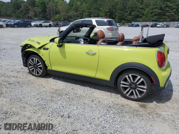 2022 MINI Convertible Cooper S z VIN WMW43DL0XN3P09016, wystawiony jako Copart lot #56379755 z przebiegiem 32 509 mil mil oraz Szkoda całkowita • Salvage title. Historia ofert i sprzedaży dostępna na DreamBid. Obrazek 2.