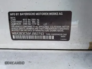 2015 BMW 3 Series 328i xDrive z VIN WBA3B3C59FJ983793, wystawiony jako IAAI lot #41667510 z przebiegiem 113 429 mil mil oraz . Historia ofert i sprzedaży dostępna na DreamBid. Obrazek 9.