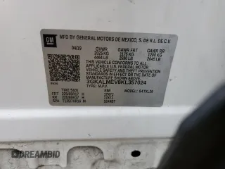 2019 GMC Terrain SLE z VIN 3GKALMEV8KL357024, wystawiony jako Copart lot #51518655 z przebiegiem 156 026 mil mil oraz Szkody całkowita. Historia ofert i sprzedaży dostępna na DreamBid. Obrazek 13.