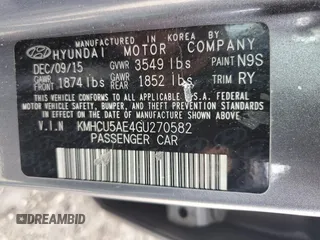 2016 Hyundai Accent Sport with VIN KMHCU5AE4GU270582, listed as a Copart auction lot 50490814 with 117,269 mi miles and Salvage Title. Bid and sale history available at carsss.com. Image 13.