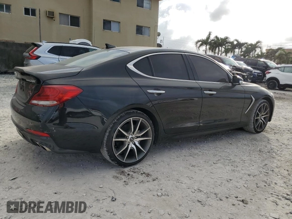 2021 Genesis G70 2.0T z VIN KMTG44LA7MU066768, wystawiony jako Copart lot #79995804 z przebiegiem 19 460 mil mil oraz Nie do naprawy • Non repairable. Historia ofert i sprzedaży dostępna na DreamBid. Obrazek 3.