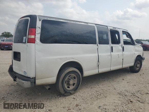 2011 Chevrolet Express Passenger 1LT with VIN 1GAZG1FGXB1106362, listed as a Copart auction lot 55584285 with 250,862 mi miles and Salvage title. Bid and sale history available at DreamBid. Image 3.