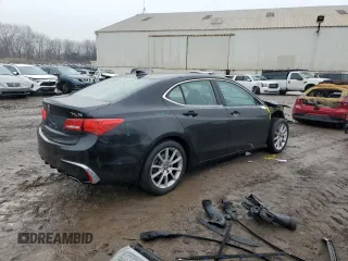 2018 Acura TLX with VIN 19UUB2F33JA005828, listed as a Copart auction lot 41852495 with 53,990 mi miles and Salvage Title. Bid and sale history available at carsss.com. Image 3.