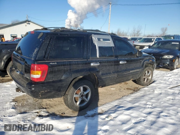 2001 Jeep Grand Cherokee Limited with VIN 1J4GW58N41C636179, listed as a Copart auction lot 88356915 with 184,243 mi miles and Clean Title. Bid and sale history available at carsss.com. Image 3.