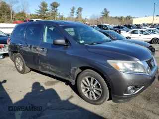 2013 Nissan Pathfinder SV with VIN 5N1AR2MM8DC670060, listed as a Copart auction lot 43708325 with 123,895 mi miles and Salvage Title. Bid and sale history available at carsss.com. Image 4.