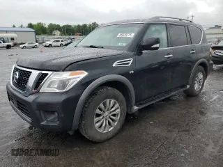2017 Nissan Armada SV z VIN JN8AY2NC0H9508086, wystawiony jako Copart lot #56828275 z przebiegiem 106 011 mil mil oraz Szkoda całkowita • Salvage title. Historia ofert i sprzedaży dostępna na DreamBid. Obrazek 1.