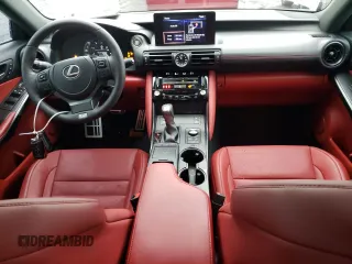 2023 Lexus IS with VIN JTHGZ1E23P5029511, listed as a Copart auction lot 54888704 with 9,580 mi miles and Salvage Title. Bid and sale history available at carsss.com. Image 8.