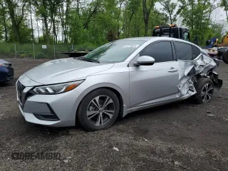 2021 Nissan Sentra SV z VIN 3N1AB8CV6MY300161, wystawiony jako Copart lot #57219625 z przebiegiem 57 689 mil mil oraz Szkoda całkowita • Salvage title. Historia ofert i sprzedaży dostępna na DreamBid. Obrazek 1.