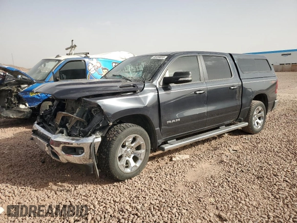 2020 Ram 1500 Big Horn with VIN 1C6SRFFM6LN201007, listed as a Copart auction lot 46459055 with 0 mi miles and Salvage Title. Bid and sale history available at carsss.com. Image 1.