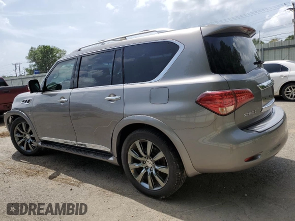 2014 Infiniti QX80 with VIN JN8AZ2NE1E9067594, listed as a Copart auction lot 60652435 with 109,062 mi miles and Salvage title. Bid and sale history available at DreamBid. Image 2.