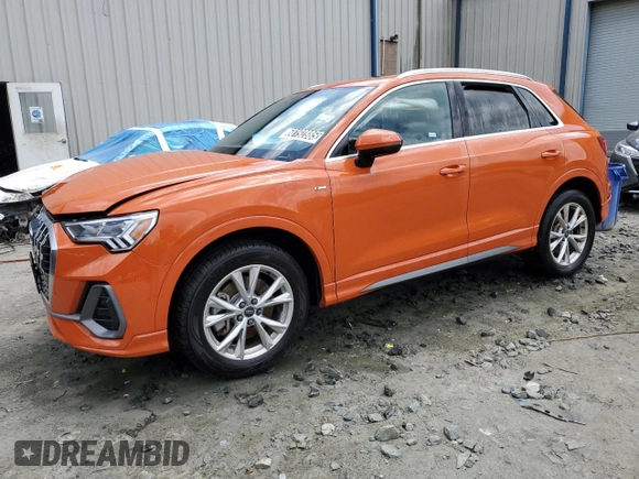 2023 Audi Q3 S line Premium z VIN WA1DECF37P1148165, wystawiony jako Copart lot #60192885 z przebiegiem 27 657 mil mil oraz Szkoda całkowita • Salvage title. Historia ofert i sprzedaży dostępna na DreamBid. Obrazek 1.