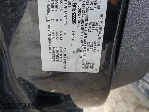 2014 Chevrolet Suburban LT with VIN 1GNSCJE01ER222961, listed as a Copart auction lot 84841744 with 168,131 mi miles and Salvage title. Bid and sale history available at DreamBid. Image 15.