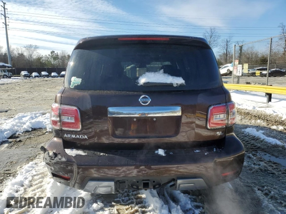 2020 Nissan Armada SL with VIN JN8AY2NCXL9619950, listed as a Copart auction lot 87454064 with 112,086 mi miles and Salvage Title. Bid and sale history available at carsss.com. Image 6.