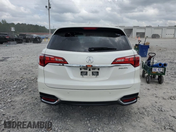 2016 Acura RDX Advance with VIN 5J8TB3H77GL017415, listed as a Copart auction lot 58571325 with 100,784 mi miles and Salvage title. Bid and sale history available at DreamBid. Image 6.