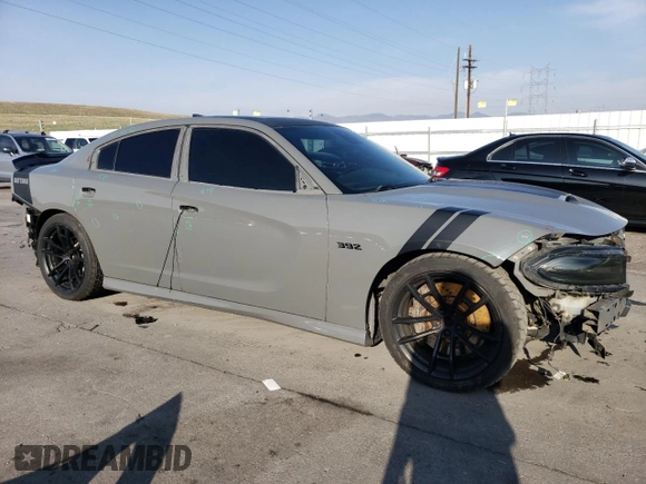 2019 Dodge Charger Scat Pack with VIN 2C3CDXGJ3KH568402, listed as a Copart auction lot 51078085 with 101,602 mi miles and Salvage Title. Bid and sale history available at DreamBid. Image 4.