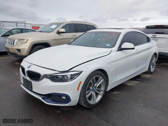 2019 BMW 4 Series 430i with VIN WBA4J1C52KBM15465, listed as a IAAI auction lot 41283763 with 46,246 mi miles. Bid and sale history available at carsss.com. Image 17.
