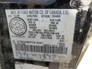 2000 Ford F-150 with VIN 2FTRX18W0YCA13563, listed as a Copart auction lot 55809785 with Not provided miles and Non repairable. Bid and sale history available at DreamBid. Image 12.