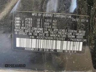 2019 Subaru Impreza Premium z VIN 4S3GTAD69K3730002, wystawiony jako Copart lot #61942905 z przebiegiem 73 683 mil mil oraz Szkoda całkowita • Salvage title. Historia ofert i sprzedaży dostępna na DreamBid. Obrazek 13.