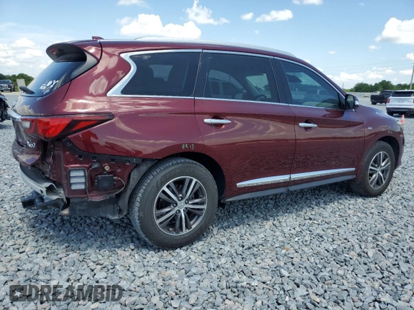 2019 Infiniti QX60 LUXE with VIN 5N1DL0MN4KC557490, listed as a Copart auction lot 51164225 with 57,359 mi miles and Salvage Title. Bid and sale history available at carsss.com. Image 3.