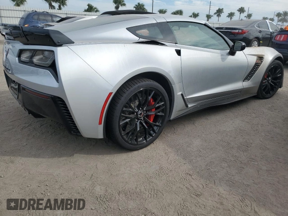 2015 Chevrolet Corvette Z06 2LZ with VIN 1G1YS2D61F5604717, listed as a Copart auction lot 74477974 with 0 mi miles and Salvage Title. Bid and sale history available at carsss.com. Image 3.