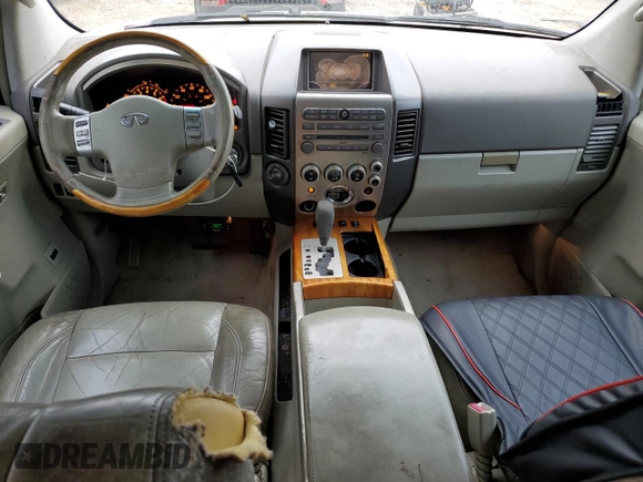 2005 Infiniti QX56 with VIN 5N3AA08C15N801291, listed as a Copart auction lot 42801095 with 730,377 mi miles and Salvage Title. Bid and sale history available at carsss.com. Image 8.