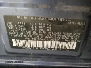 2014 Subaru Legacy Limited z VIN 4S3BMBM60E3002165, wystawiony jako Copart lot #57553175 z przebiegiem 150 422 mil mil oraz Szkoda całkowita • Salvage title. Historia ofert i sprzedaży dostępna na DreamBid. Obrazek 13.