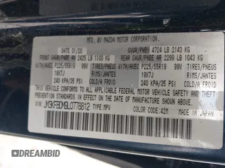 2020 Mazda CX-5 Grand Touring with VIN JM3KFBDM9L0778812, listed as a IAAI auction lot 41589208 with 39,385 mi miles. Bid and sale history available at carsss.com. Image 9.