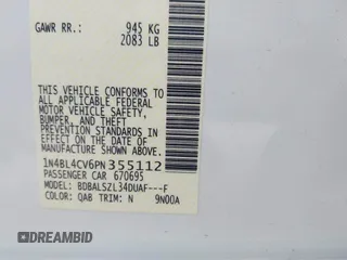 2023 Nissan Altima 2.5 SR with VIN 1N4BL4CV6PN355112, listed as a IAAI auction lot 40132131 with 11,807 mi miles. Bid and sale history available at carsss.com. Image 9.