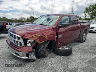 2019 Ram 1500 SLT with VIN 1C6RR7LT1KS560197, listed as a Copart auction lot 56937695 with 39,389 mi miles and Salvage title. Bid and sale history available at DreamBid. Image 1.