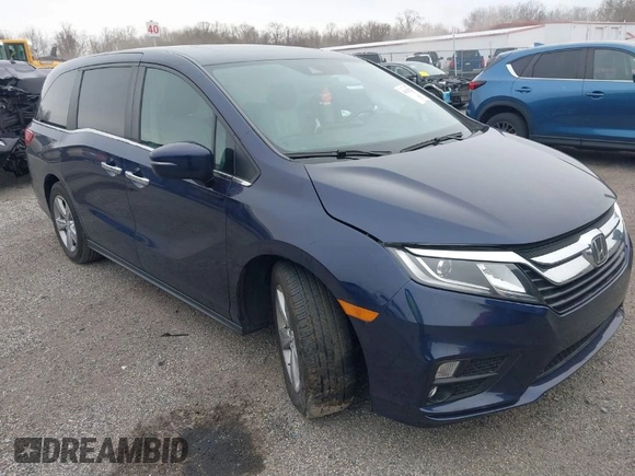 2020 Honda Odyssey EX-L with VIN 5FNRL6H70LB055122, listed as a IAAI auction lot 41620219 with 129,582 mi miles. Bid and sale history available at carsss.com. Image 1.