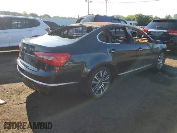 2014 Kia Cadenza Premium with VIN KNALN4D76E5131857, listed as a Copart auction lot 62322354 with Not Provided miles and Salvage Title. Bid and sale history available at carsss.com. Image 3.