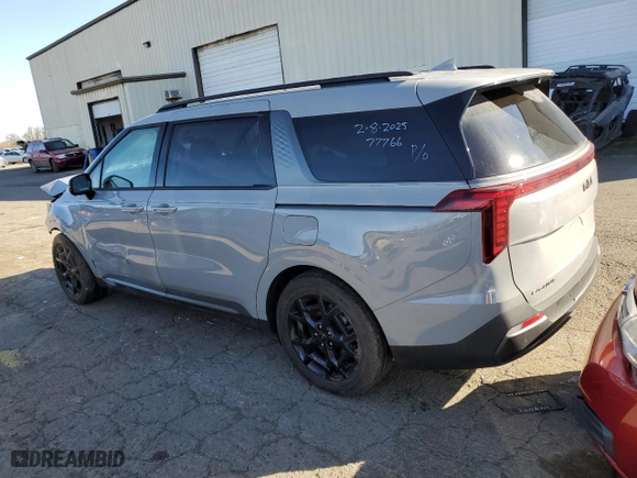 2025 Kia Carnival SX Prestige with VIN KNDNE5K31S6483171, listed as a Copart auction lot 44857505 with 0 mi miles and Salvage Title. Bid and sale history available at carsss.com. Image 2.