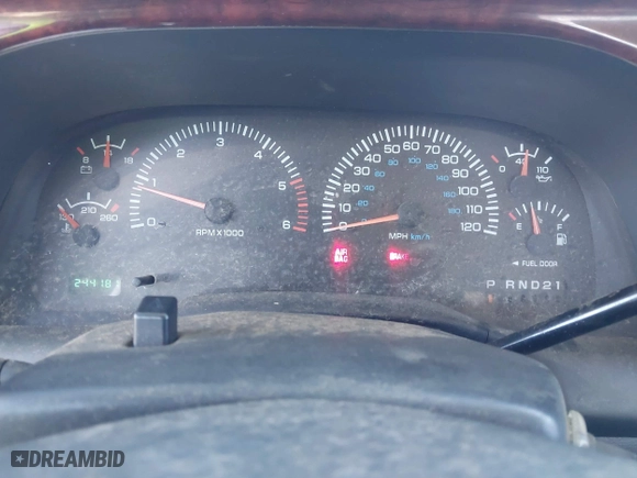 1999 Dodge Ram 1500 with VIN 3B7HF13Z7XM518339, listed as a IAAI auction lot 41488241 with 244,181 mi miles. Bid and sale history available at carsss.com. Image 7.