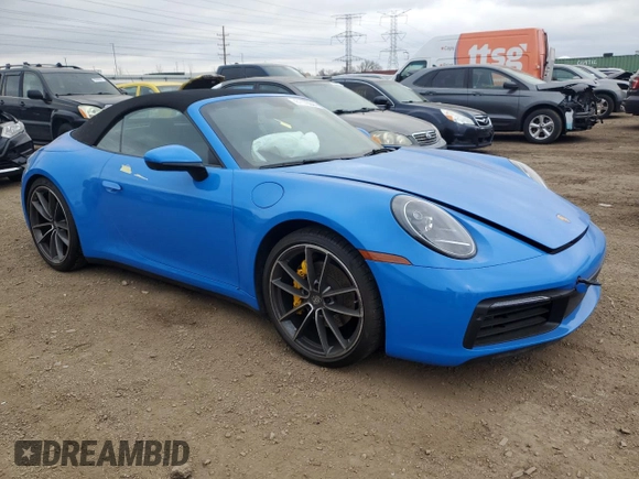 2022 Porsche 911 Carrera with VIN WP0CA2A96NS236232, listed as a Copart auction lot 81170844 with 8,558 mi miles and Salvage Title. Bid and sale history available at carsss.com. Image 4.
