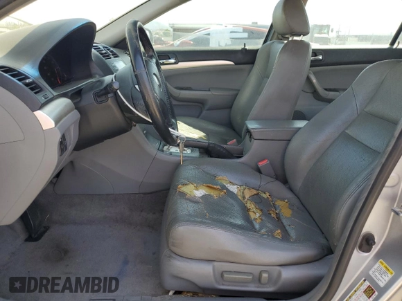 2005 Acura TSX with VIN JH4CL96885C011077, listed as a Copart auction lot 57878185 with 211,652 mi miles and Salvage title. Bid and sale history available at DreamBid. Image 7.