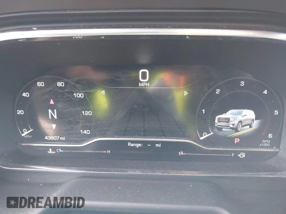 2022 GMC Yukon XL SLE with VIN 1GKS2FKD0NR326393, listed as a IAAI auction lot 41674448 with 43,807 mi miles and . Bid and sale history available at DreamBid. Image 7.