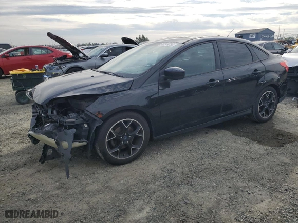 2012 Ford Focus SE with VIN 1FAHP3F25CL371348, listed as a Copart auction lot 46549755 with 129,687 mi miles and Salvage Title. Bid and sale history available at carsss.com. Image 1.