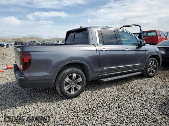 2017 Honda Ridgeline RTL-E with VIN 5FPYK3F75HB025743, listed as a Copart auction lot 54791905 with 163,055 mi miles and Salvage title. Bid and sale history available at DreamBid. Image 3.