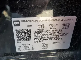2022 GMC Terrain SLE z VIN 3GKALMEV0NL293548, wystawiony jako Copart lot #51982185 z przebiegiem 56 695 mil mil oraz Szkoda całkowita • Salvage title. Historia ofert i sprzedaży dostępna na DreamBid. Obrazek 15.