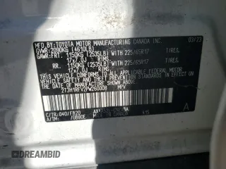 2023 Toyota RAV4 LE z VIN 2T3H1RFV2PW260008, wystawiony jako Copart lot #54177865 z przebiegiem 20 360 mil mil oraz Szkoda całkowita • Salvage title. Historia ofert i sprzedaży dostępna na DreamBid. Obrazek 14.
