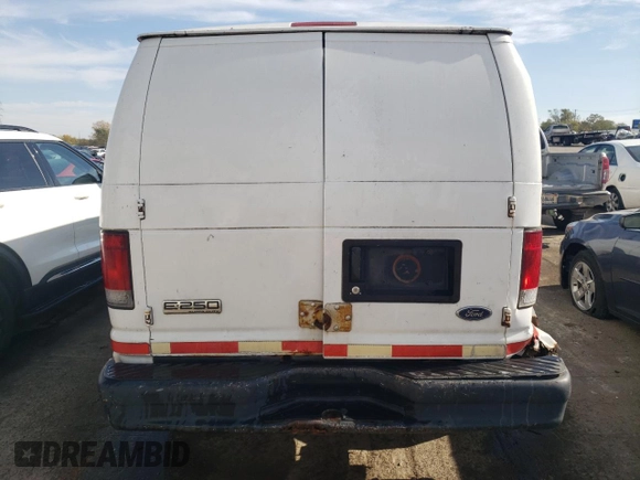 2008 Ford Econoline Cargo Commercial with VIN 1FTNE24L38DB49627, listed as a Copart auction lot 77435274 with 227,954 mi miles and Salvage Title. Bid and sale history available at DreamBid. Image 6.