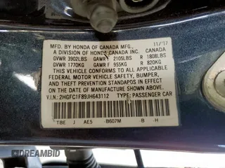 2018 Honda Civic EX-L z VIN 2HGFC1F89JH643112, wystawiony jako Copart lot #58822135 z przebiegiem 113 565 mil mil oraz Czysty tytuł • Clean title. Historia ofert i sprzedaży dostępna na DreamBid. Obrazek 12.