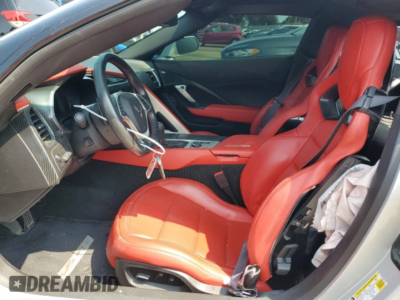 2015 Chevrolet Corvette Z06 2LZ with VIN 1G1YR2D65F5601184, listed as a Copart auction lot 64979444 with 38,080 mi miles and Salvage Title. Bid and sale history available at carsss.com. Image 7.