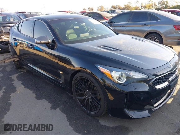 2021 Kia Stinger GT-Line with VIN KNAE15LA7M6089974, listed as a IAAI auction lot 41488366 with 70,305 mi miles. Bid and sale history available at carsss.com. Image 1.