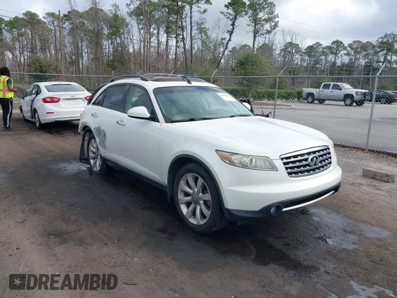 2006 Infiniti FX with VIN JNRAS08U76X103986, listed as a IAAI auction lot 41568439 with 232,135 mi miles. Bid and sale history available at carsss.com. Image 1.